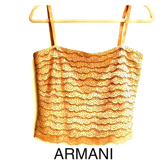 Armani Collezioni suede crop top - Picture 2 of 6